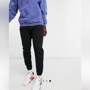 Bershka Loose Fit Jogger Sweatpants in Black